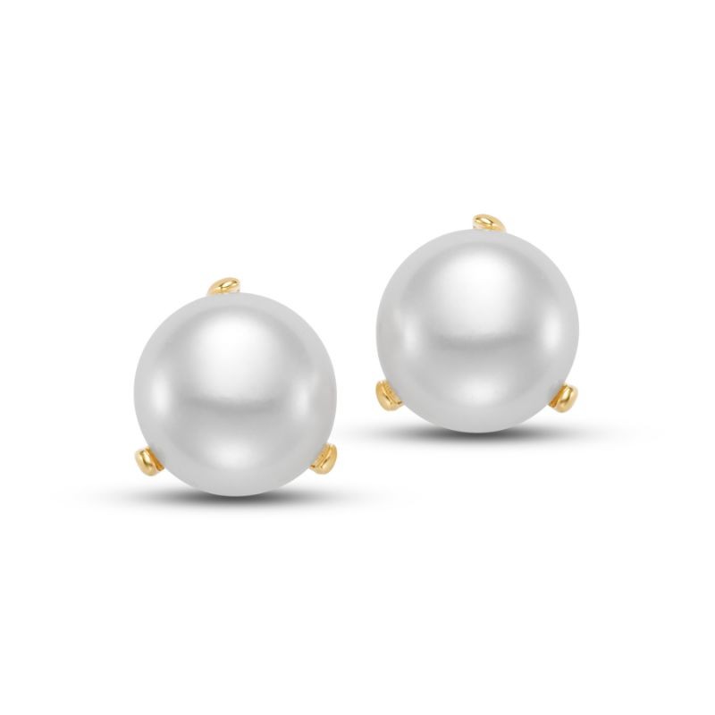 9.5-10MM Button Freshwater Pearl Earrings